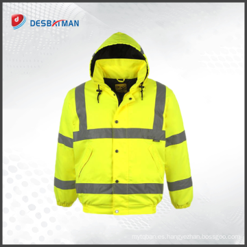 Hola Vis Yellow Two Tone Soft Shell Chaqueta Workwear Abrigo de alta visibilidad